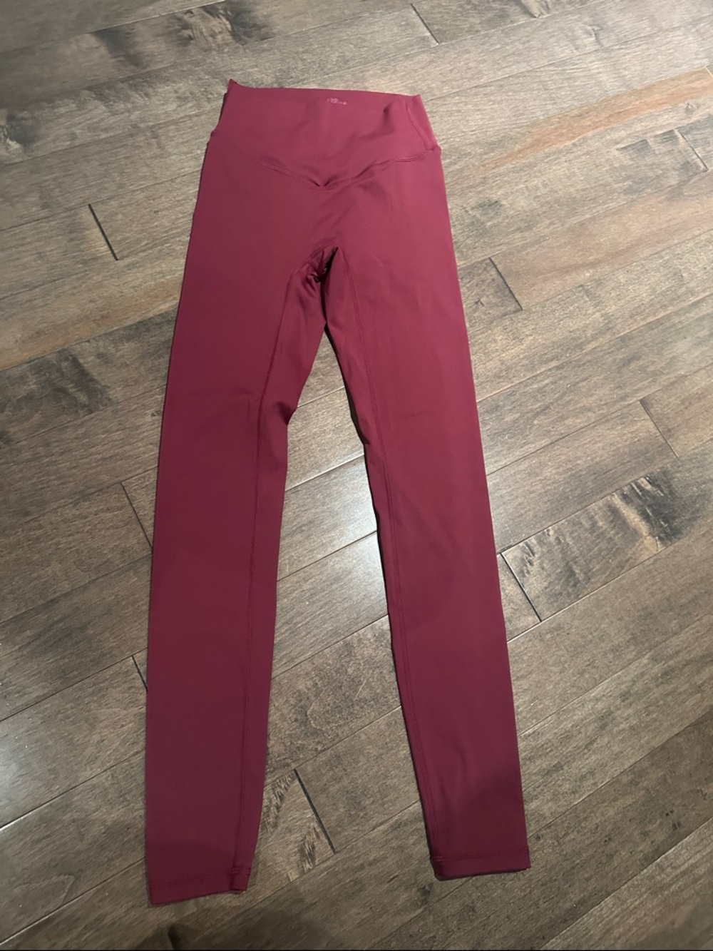 High-Waist Burgundy Leggings